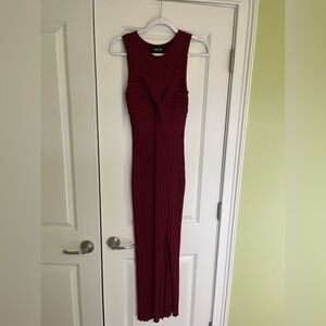 Fabrik Knit Burgundy Dress